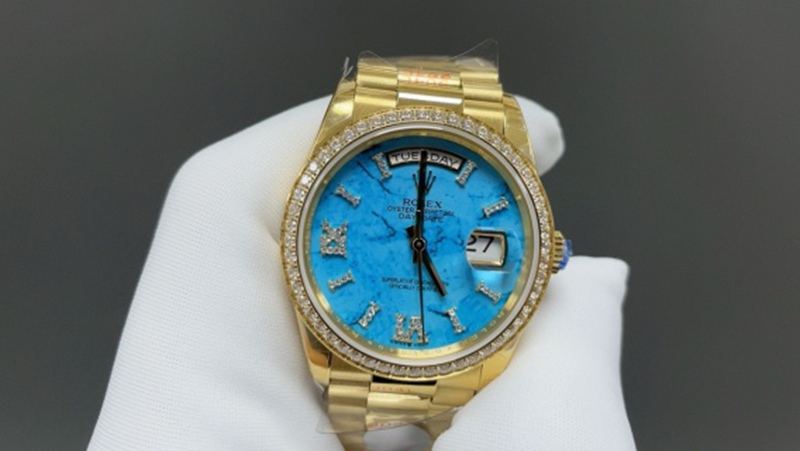 Best Edition with Automatic Movement Rolex Weekly Calendar 36mm Steel Belt Blue Watch